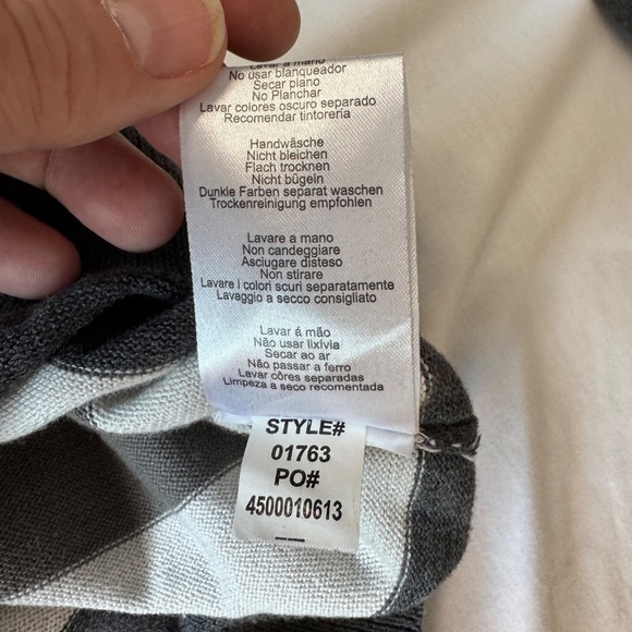 FOX Men's Long Sleeve Lightweight Striped Sweater Blue/Gray Size Large Outdoor - Picture 8 of 13